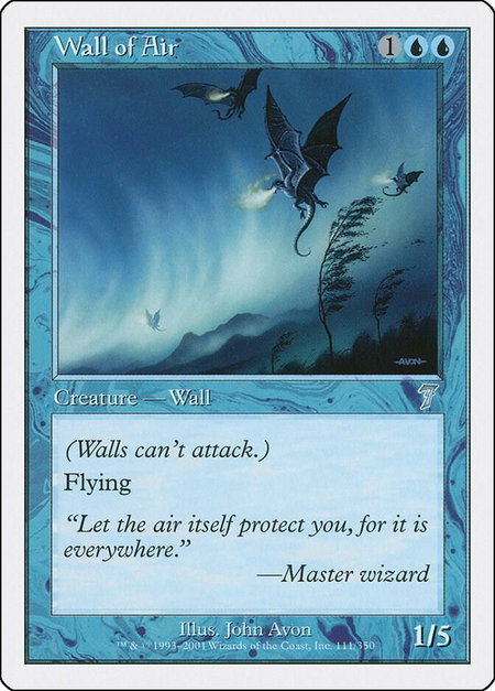 Wall of Air - 7th Edition Magic: The Gathering trading card