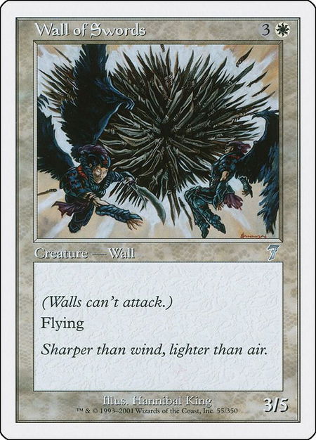 Wall of Swords - 7th Edition Magic: The Gathering trading card