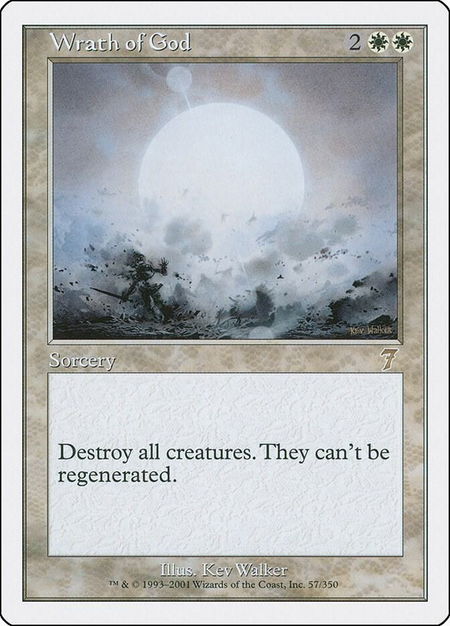 Wrath of God - 7th Edition Magic: The Gathering trading card