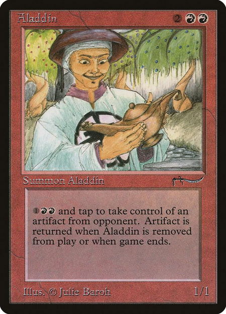 Aladdin - Arabian Nights Magic: The Gathering trading card
