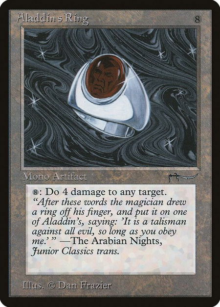 Aladdin's Ring - Arabian Nights Magic: The Gathering trading card