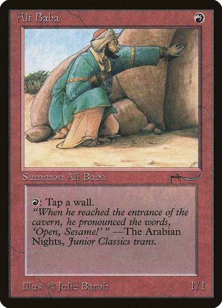 Ali Baba - Arabian Nights Magic: The Gathering trading card