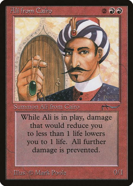 Ali from Cairo - Arabian Nights Magic: The Gathering trading card