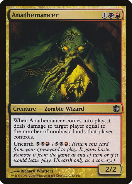 Anathemancer trading card from Alara Reborn Anathemancer - Alara Reborn Magic: The Gathering trading card