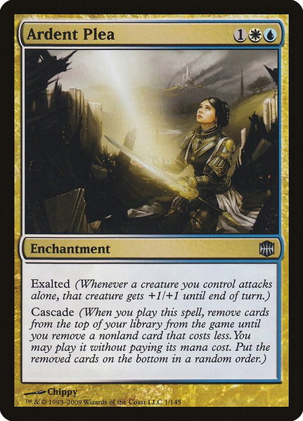 Ardent Plea trading card from Alara Reborn Ardent Plea - Alara Reborn Magic: The Gathering trading card