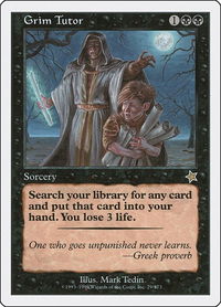 Grim Tutor - Starter 1999 (S99) #79 - Rare Magic: The Gathering Trading Card