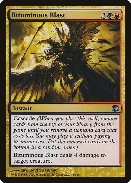 Bituminous Blast trading card from Alara Reborn Bituminous Blast - Alara Reborn Magic: The Gathering trading card