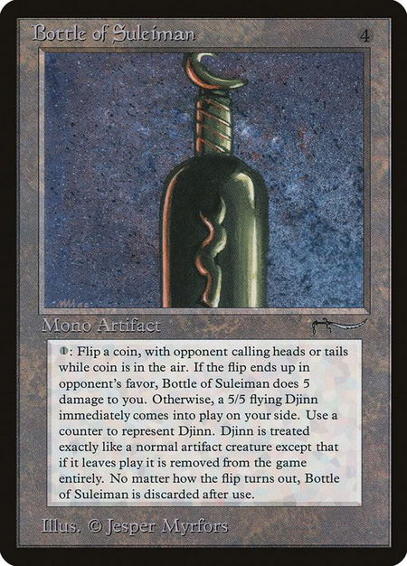 Bottle of Suleiman - Arabian Nights Magic: The Gathering trading card