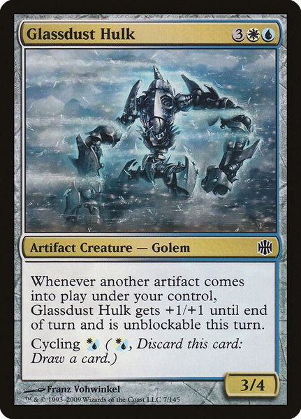 Glassdust Hulk trading card from Alara Reborn Glassdust Hulk - Alara Reborn Magic: The Gathering trading card