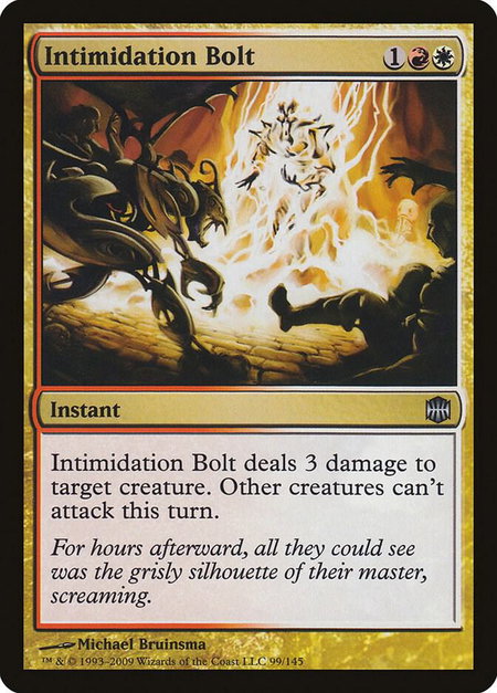 Intimidation Bolt trading card from Alara Reborn Intimidation Bolt - Alara Reborn Magic: The Gathering trading card