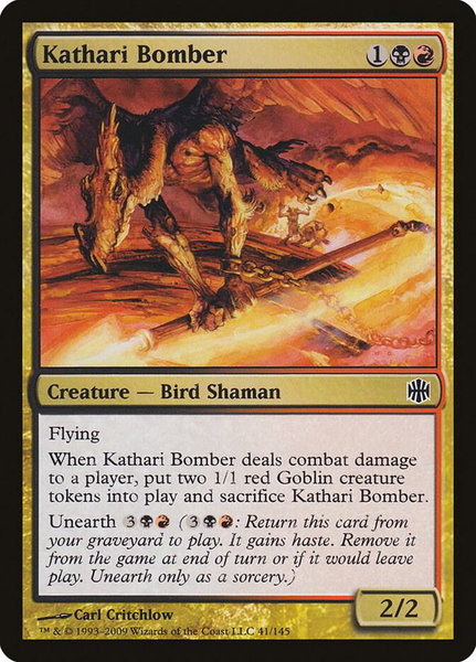 Kathari Bomber trading card from Alara Reborn Kathari Bomber - Alara Reborn Magic: The Gathering trading card