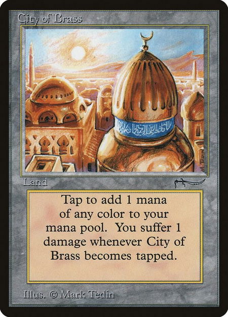 City of Brass - Arabian Nights Magic: The Gathering trading card