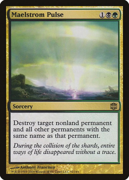 Maelstrom Pulse trading card from Alara Reborn Maelstrom Pulse - Alara Reborn Magic: The Gathering trading card