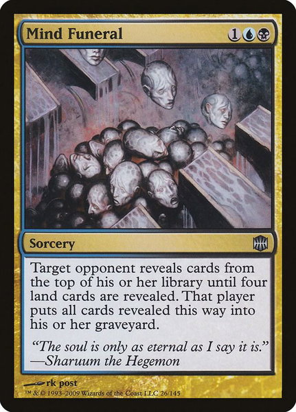 Mind Funeral trading card from Alara Reborn Mind Funeral - Alara Reborn Magic: The Gathering trading card