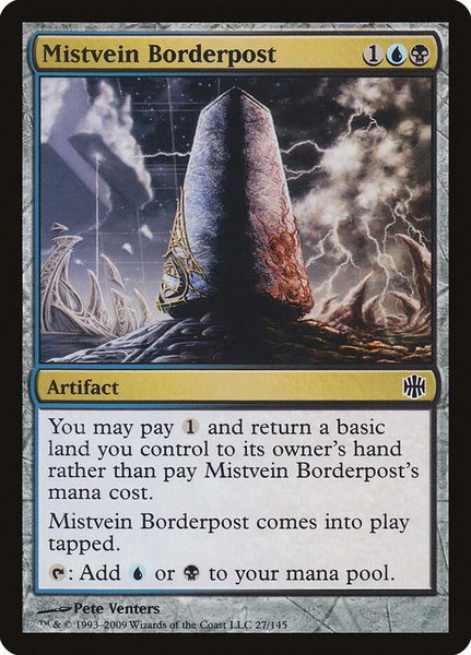 Mistvein Borderpost trading card from Alara Reborn Mistvein Borderpost - Alara Reborn Magic: The Gathering trading card