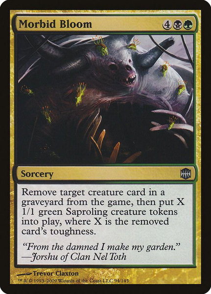 Morbid Bloom trading card from Alara Reborn Morbid Bloom - Alara Reborn Magic: The Gathering trading card