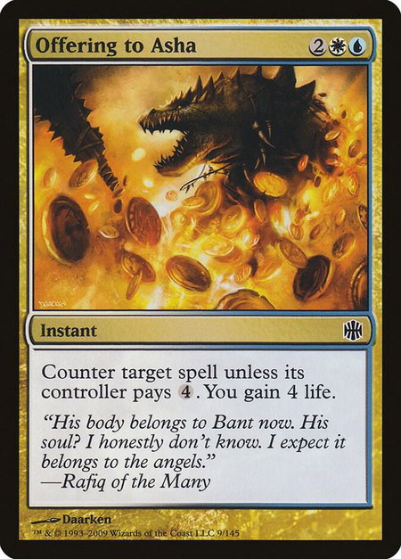 Offering to Asha - Alara Reborn Magic: The Gathering trading card