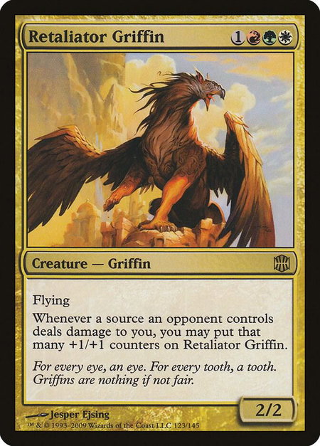 Retaliator Griffin trading card from Alara Reborn Retaliator Griffin - Alara Reborn Magic: The Gathering trading card