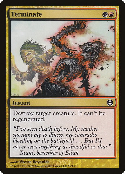 Terminate trading card from Alara Reborn Terminate - Alara Reborn Magic: The Gathering trading card