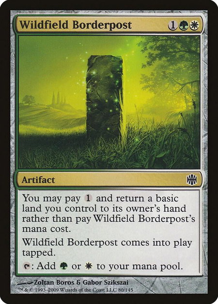 Wildfield Borderpost - Alara Reborn Magic: The Gathering trading card