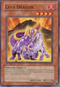 Lava Dragon trading card from Raging Battle Lava Dragon - Raging Battle YuGiOh trading card