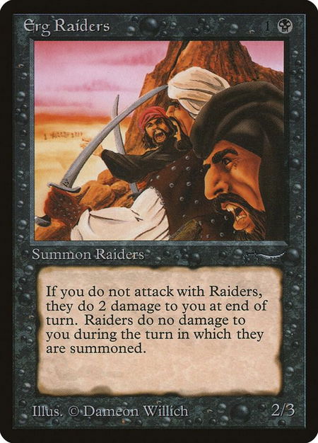 Erg Raiders - Arabian Nights Magic: The Gathering trading card