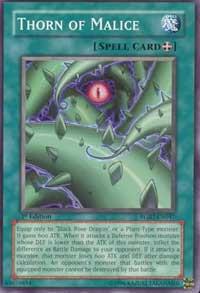 Thorn of Malice - Raging Battle YuGiOh trading card