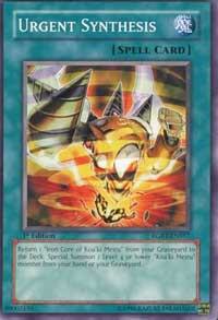 Urgent Synthesis trading card from Raging Battle Urgent Synthesis - Raging Battle YuGiOh trading card