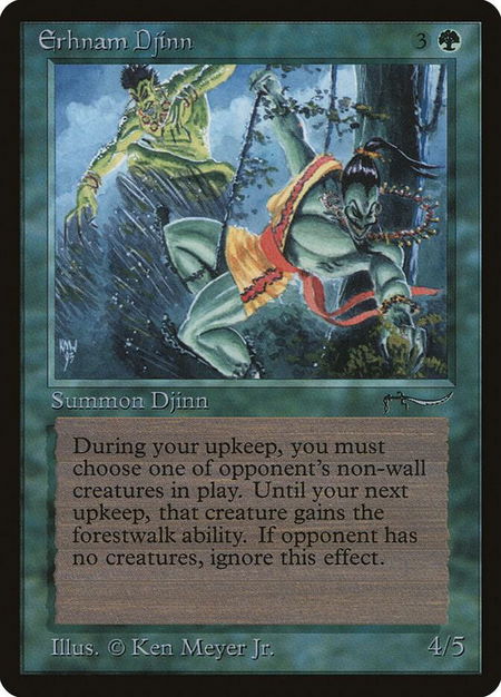 Erhnam Djinn - Arabian Nights Magic: The Gathering trading card