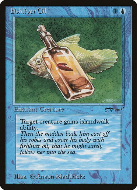 Fishliver Oil - Arabian Nights Magic: The Gathering trading card