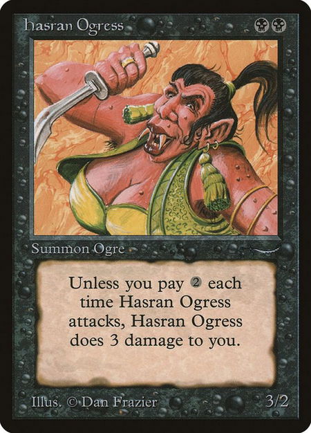 Hasran Ogress - Arabian Nights Magic: The Gathering trading card