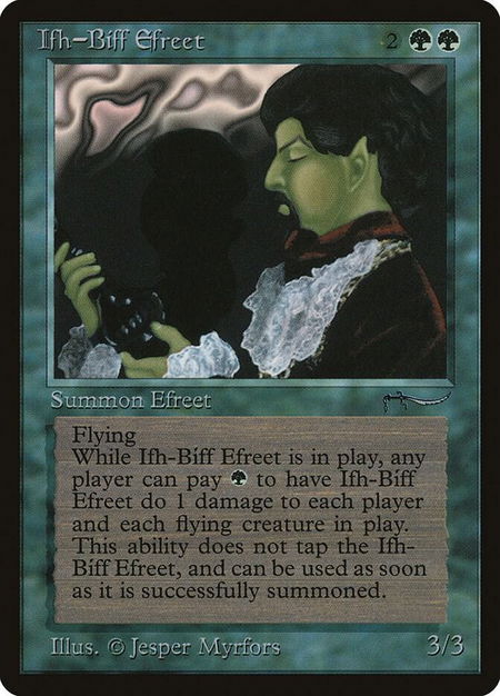 Ifh-Biff Efreet - Arabian Nights Magic: The Gathering trading card