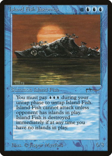 Island Fish Jasconius - Arabian Nights Magic: The Gathering trading card