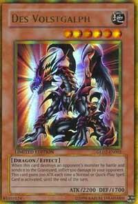 Des Volstgalph trading card from Gold Series 2009 Des Volstgalph - Gold Series 2009 YuGiOh trading card