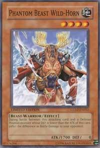 Phantom Beast Wild-Horn trading card from Gold Series 2009 Phantom Beast Wild-Horn - Gold Series 2009 YuGiOh trading card