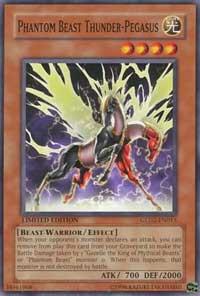 Phantom Beast Thunder-Pegasus trading card from Gold Series 2009 Phantom Beast Thunder-Pegasus - Gold Series 2009 YuGiOh trading card