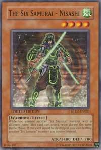 The Six Samurai - Nisashi trading card from Gold Series 2009 The Six Samurai - Nisashi - Gold Series 2009 YuGiOh trading card