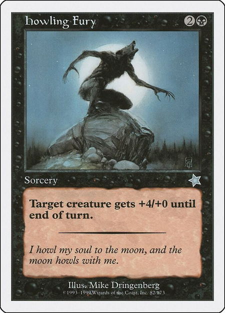 Howling Fury - Starter 1999 Magic: The Gathering trading card