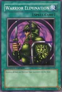 Warrior Elimination trading card from Gold Series 2009 Warrior Elimination - Gold Series 2009 YuGiOh trading card