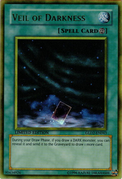 Veil of Darkness trading card from Gold Series 2009 Veil of Darkness - Gold Series 2009 YuGiOh trading card