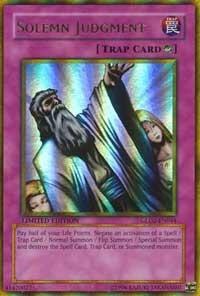 Solemn Judgment - Gold Series 2009 (GLD2) #GLD2-EN044 - Ultra Rare YuGiOh Trading Card
