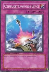 Compulsory Evacuation Device trading card from Gold Series 2009 Compulsory Evacuation Device - Gold Series 2009 YuGiOh trading card