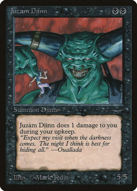 Juzam Djinn - Arabian Nights Magic: The Gathering trading card