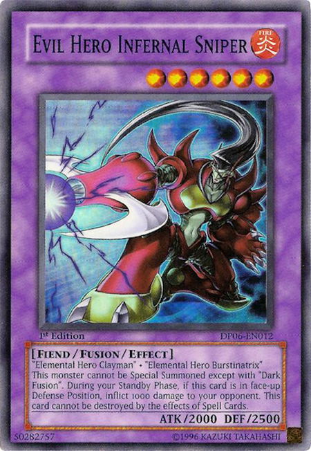Evil Hero Infernal Sniper - Duelist Pack 6: Jaden Yuki 3 YuGiOh trading card