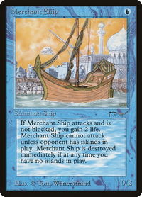 Merchant Ship - Arabian Nights (ARN) #null - Uncommon Magic: The Gathering Trading Card