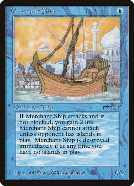 Merchant Ship - Arabian Nights Magic: The Gathering trading card