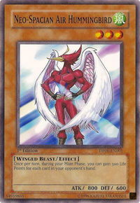 Neo-Spacian Air Hummingbird - Duelist Pack 6: Jaden Yuki 3 (DP06) #DP06-EN001 - Common / Short Print YuGiOh Trading Card