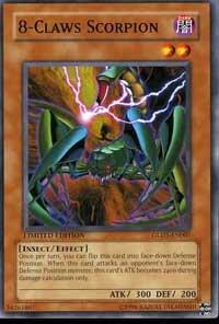 8-Claws Scorpion trading card from Gold Series 2008 8-Claws Scorpion - Gold Series 2008 YuGiOh trading card
