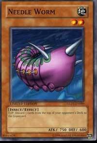 Needle Worm trading card from Gold Series 2008 Needle Worm - Gold Series 2008 YuGiOh trading card
