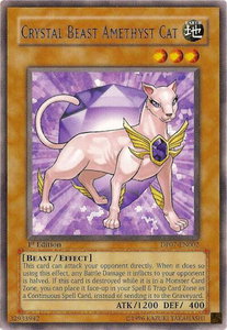 Crystal Beast Amethyst Cat - Duelist Pack 7: Jesse Anderson (DP07) #DP07-EN002 - Rare YuGiOh Trading Card